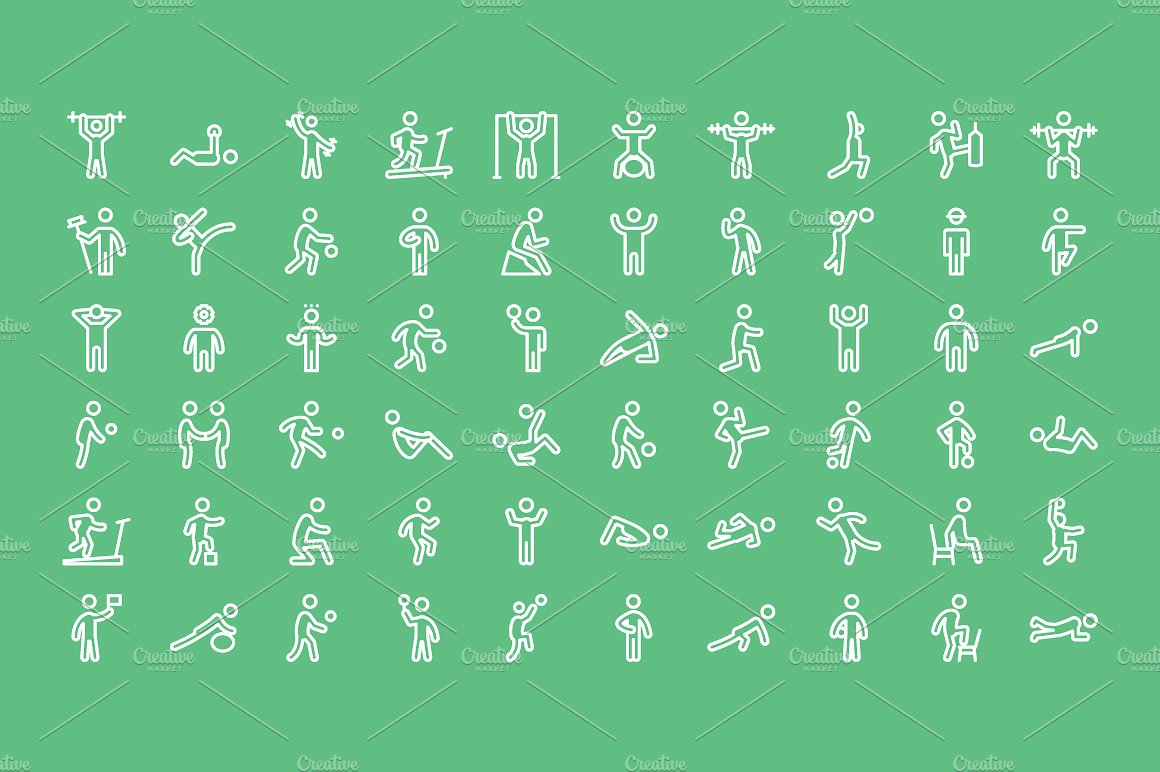 150 Pictograms in Outline