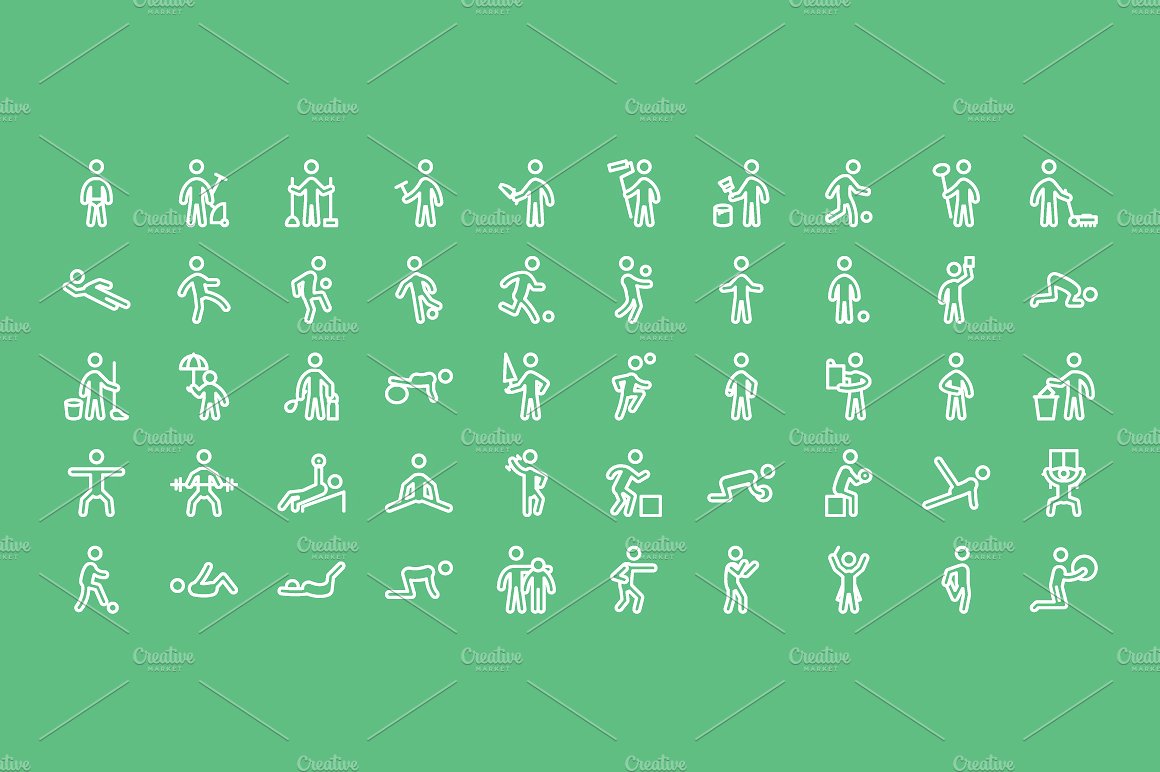 150 Pictograms in Outline