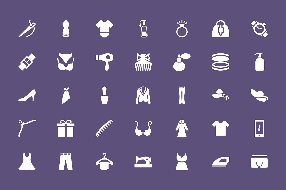 125 Fashion Vector Icons