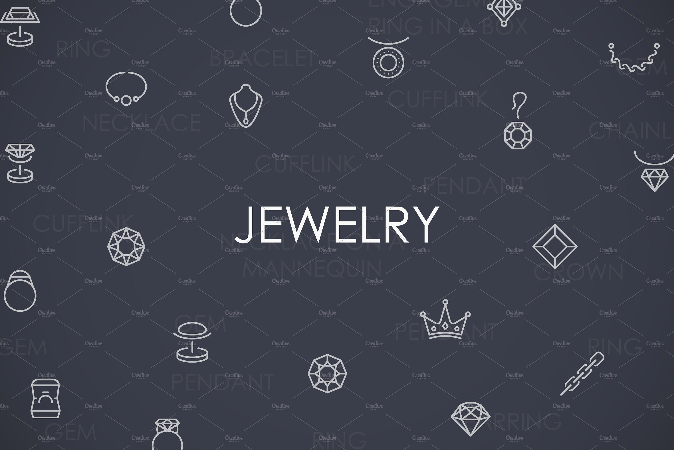 Jewelry thinline icons