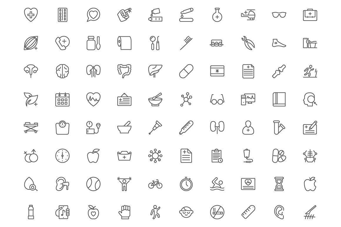 300 Medical Line Icons