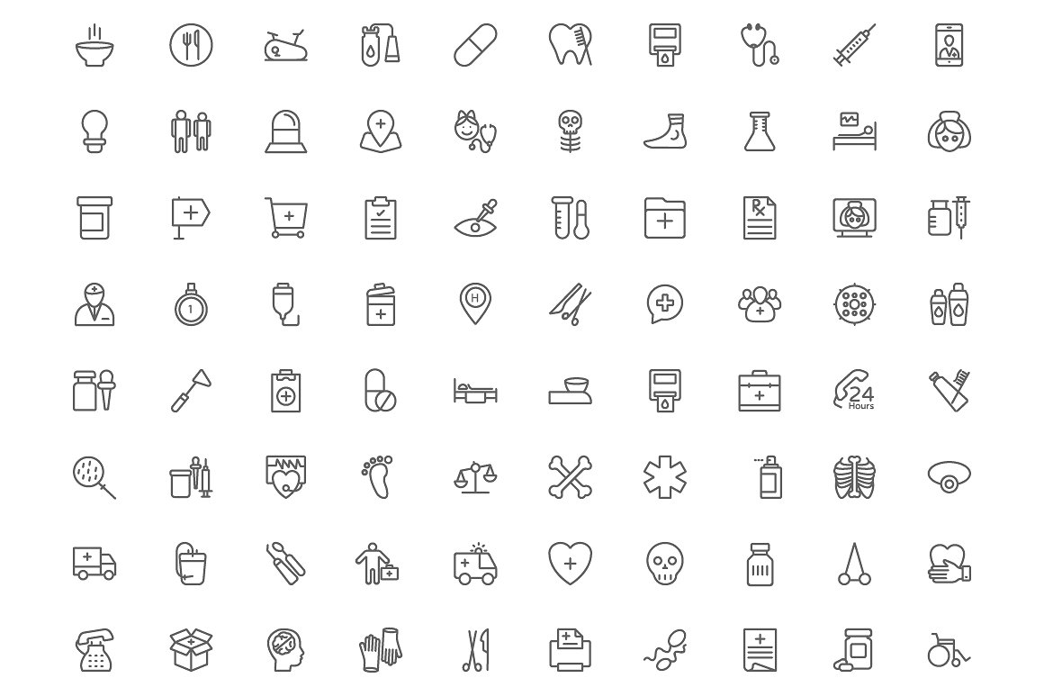 300 Medical Line Icons