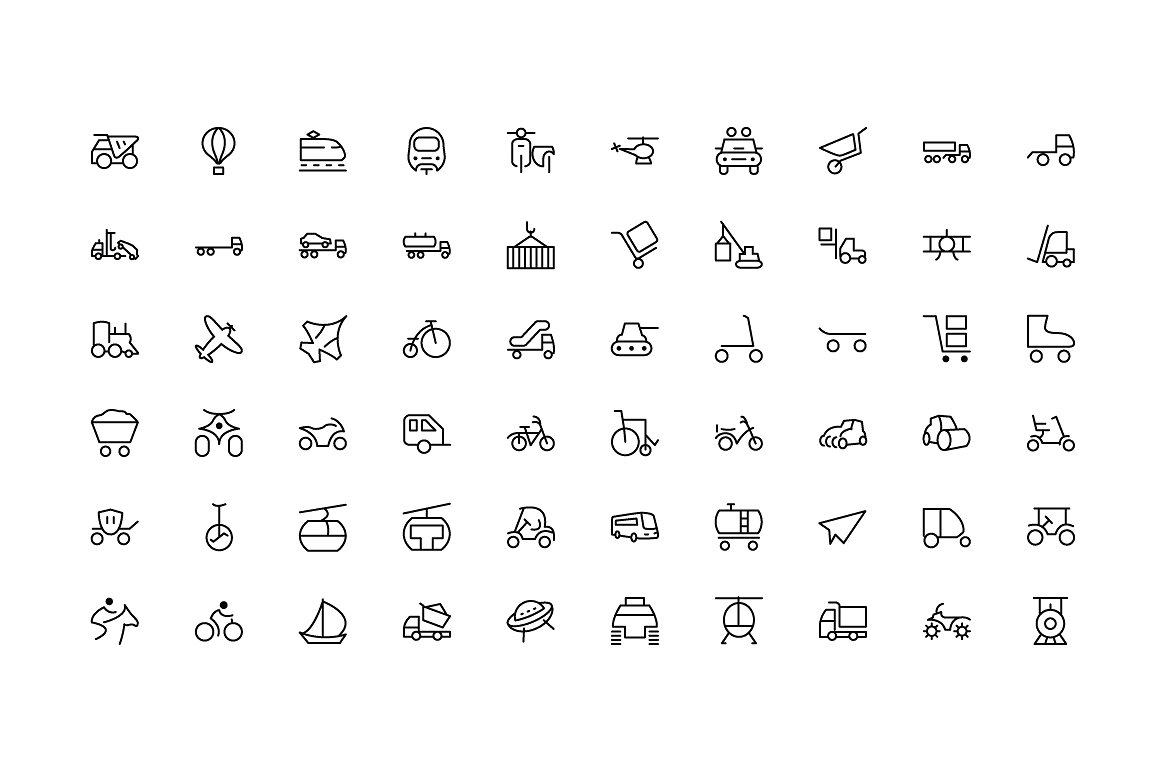 100 Transport Icons