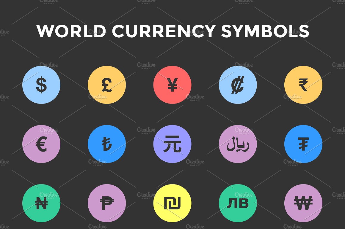 World Currency Symbols / Icons