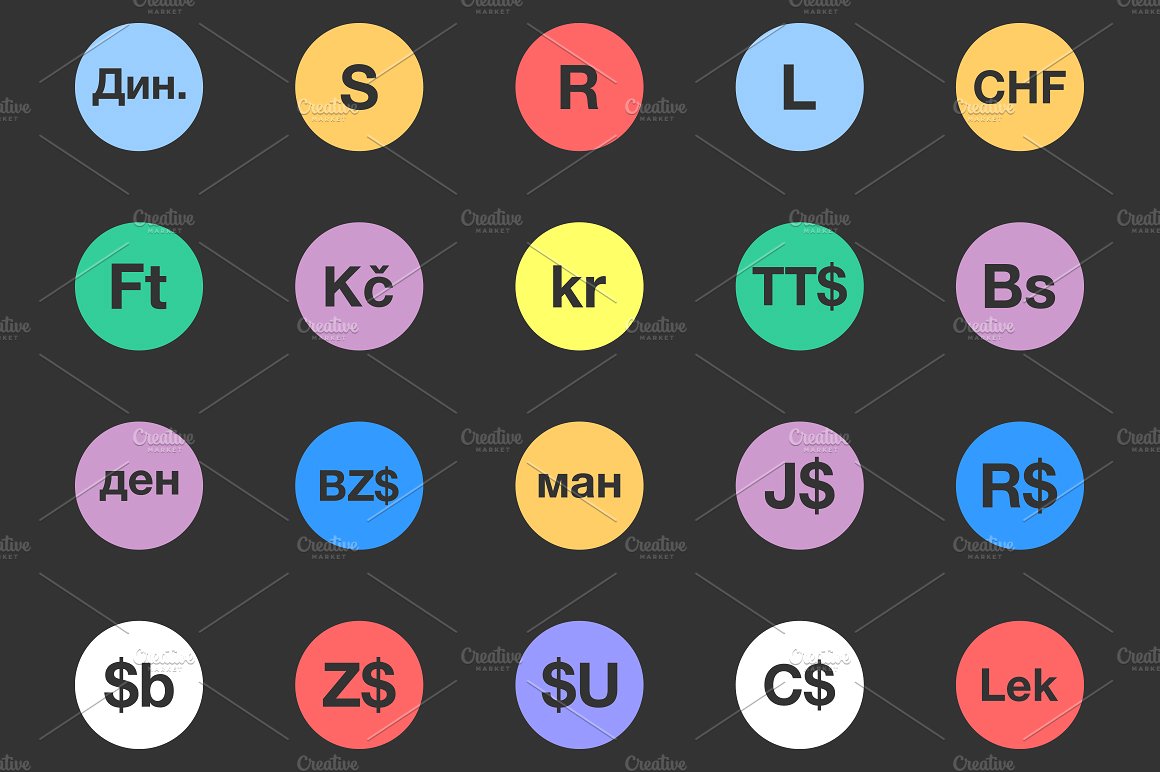 World Currency Symbols / Icons