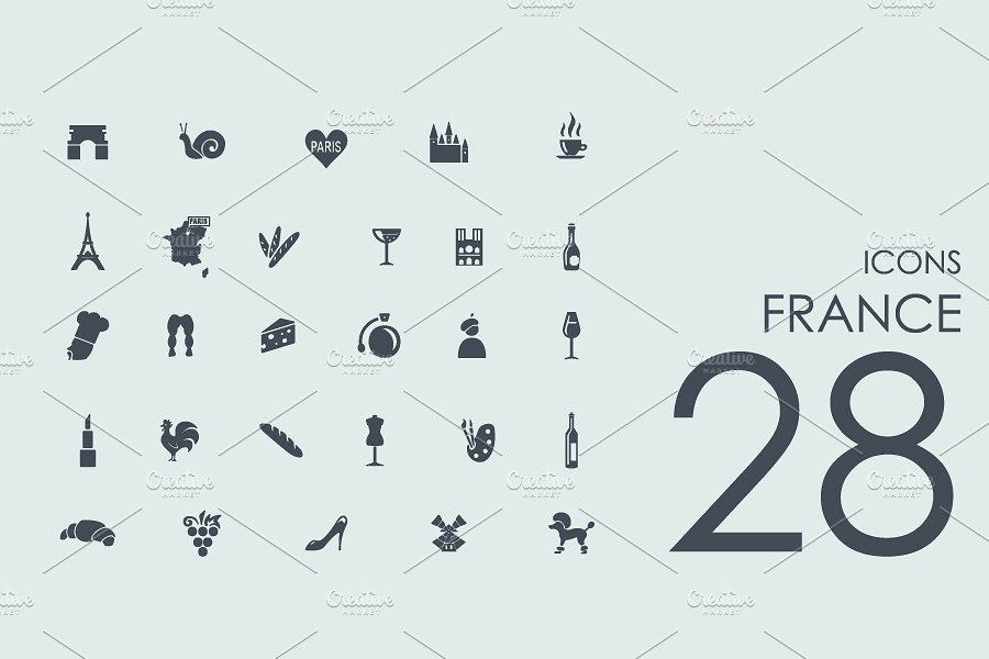 28 France icons