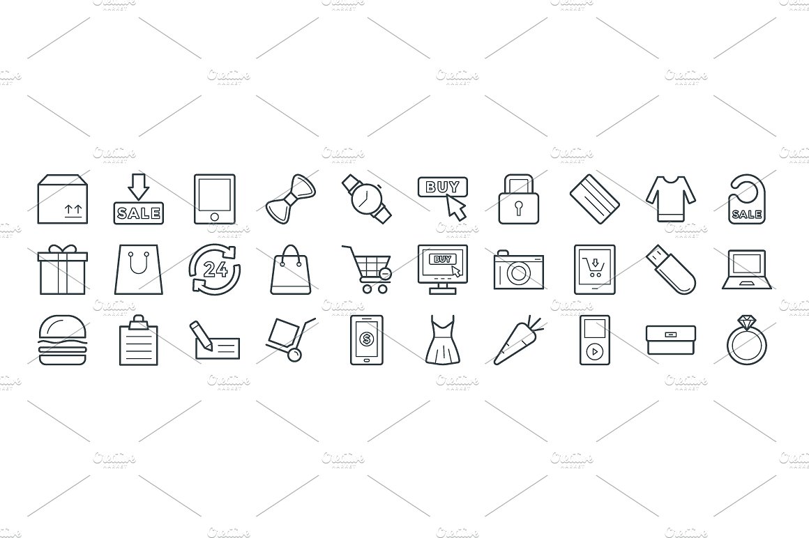 100 Shopping Vector Icons