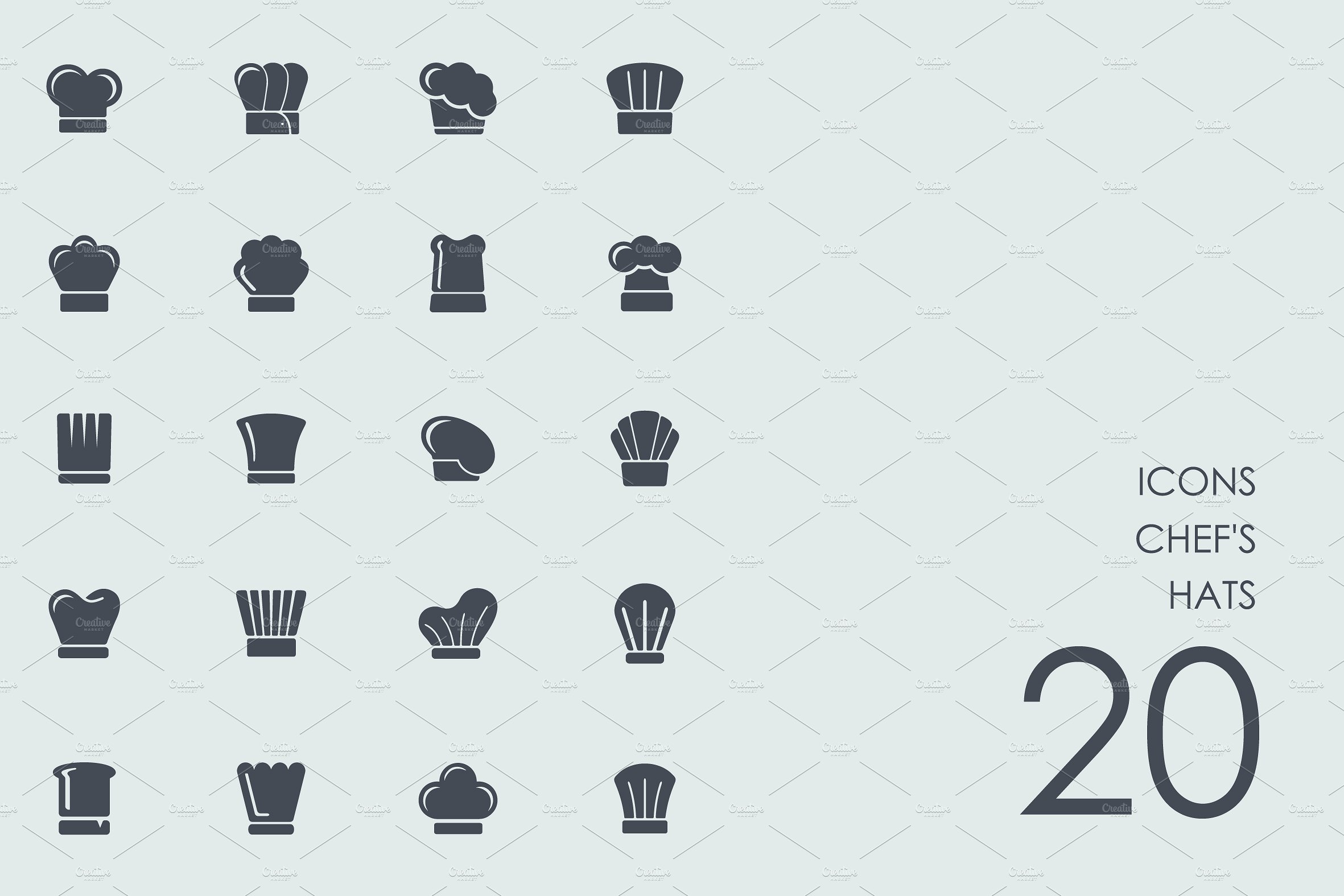 Chef-#039;s hats icons