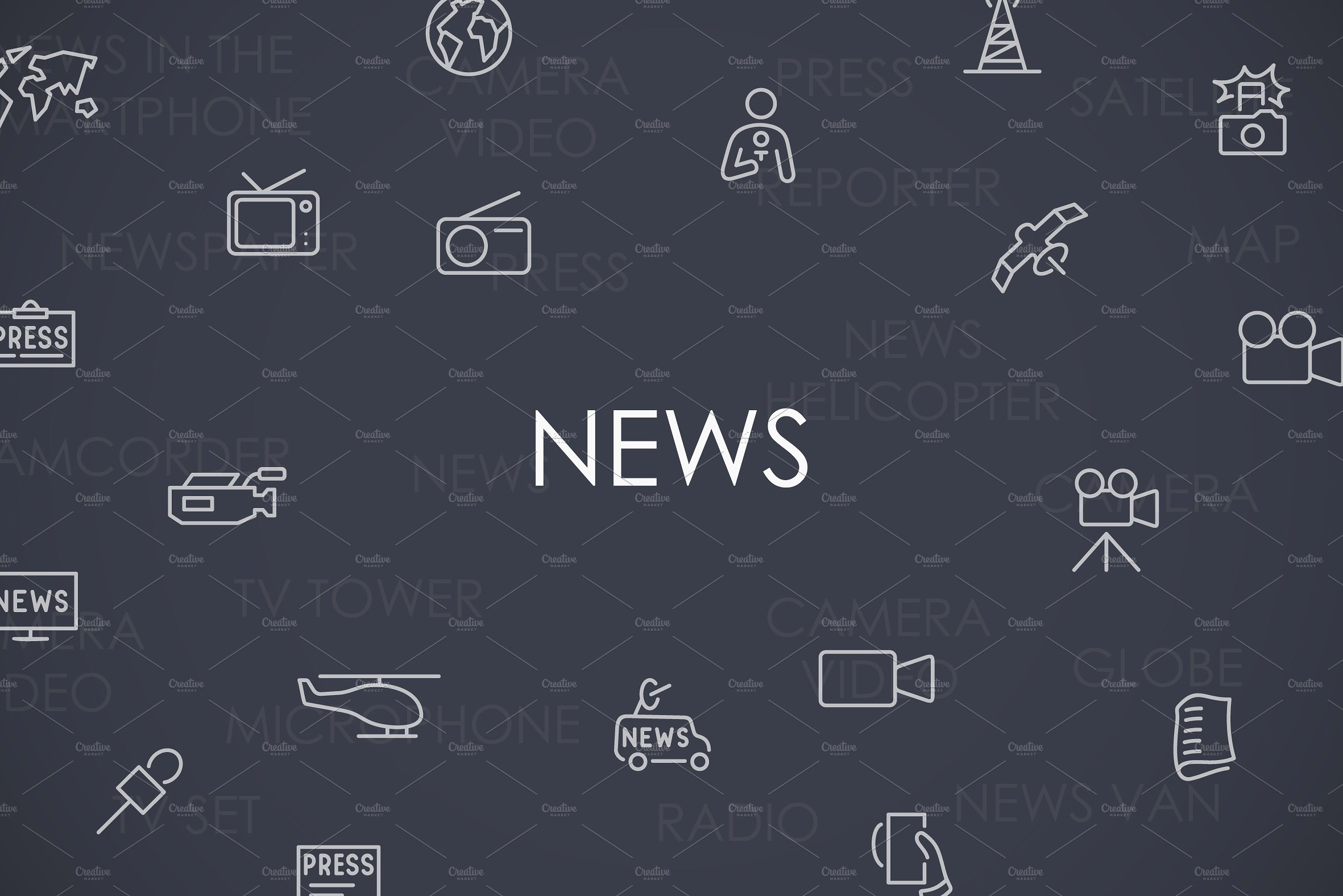 News thinline icons