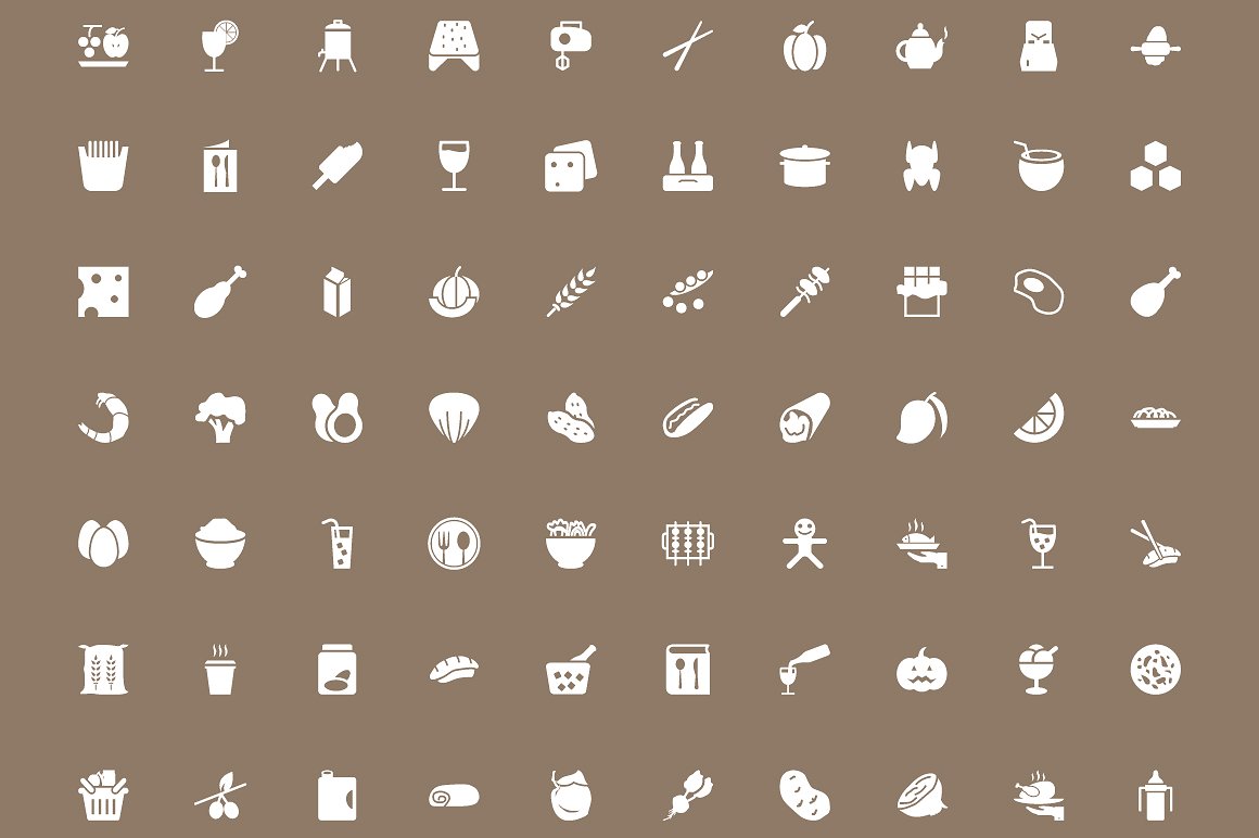 150 Food Vector Icons - Vol 2