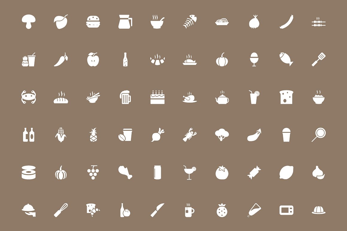 150 Food Vector Icons - Vol 2