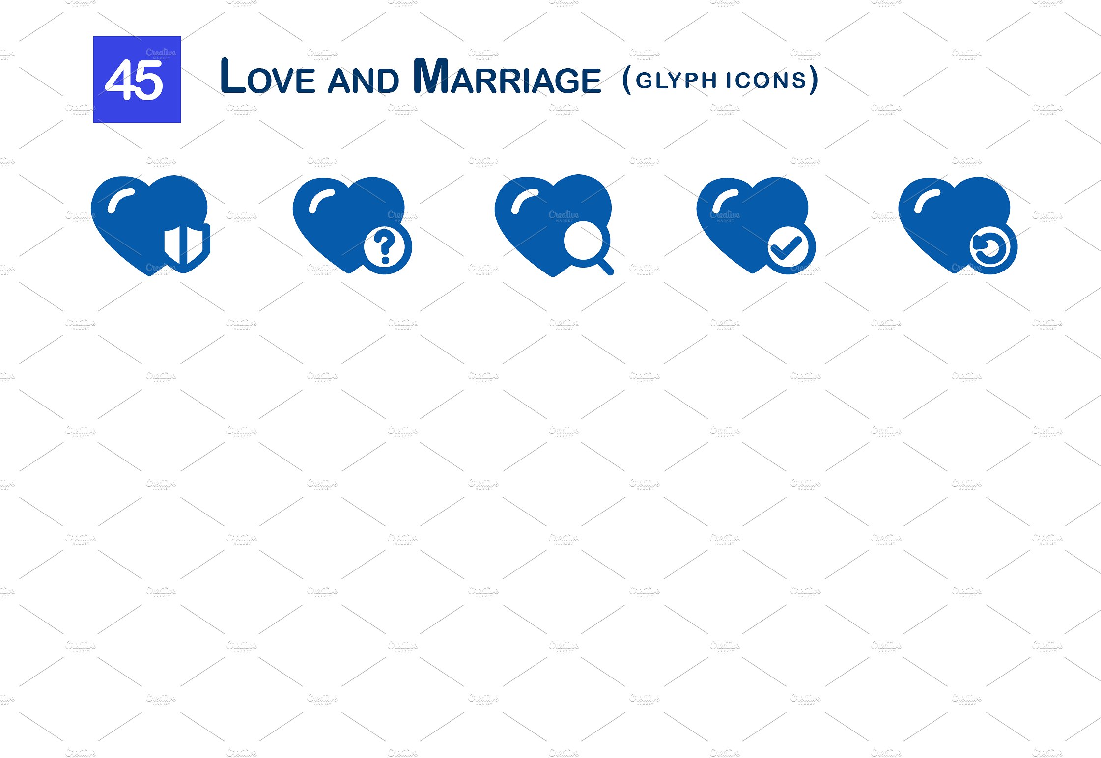 45 Love and Marriage Glyph Ico