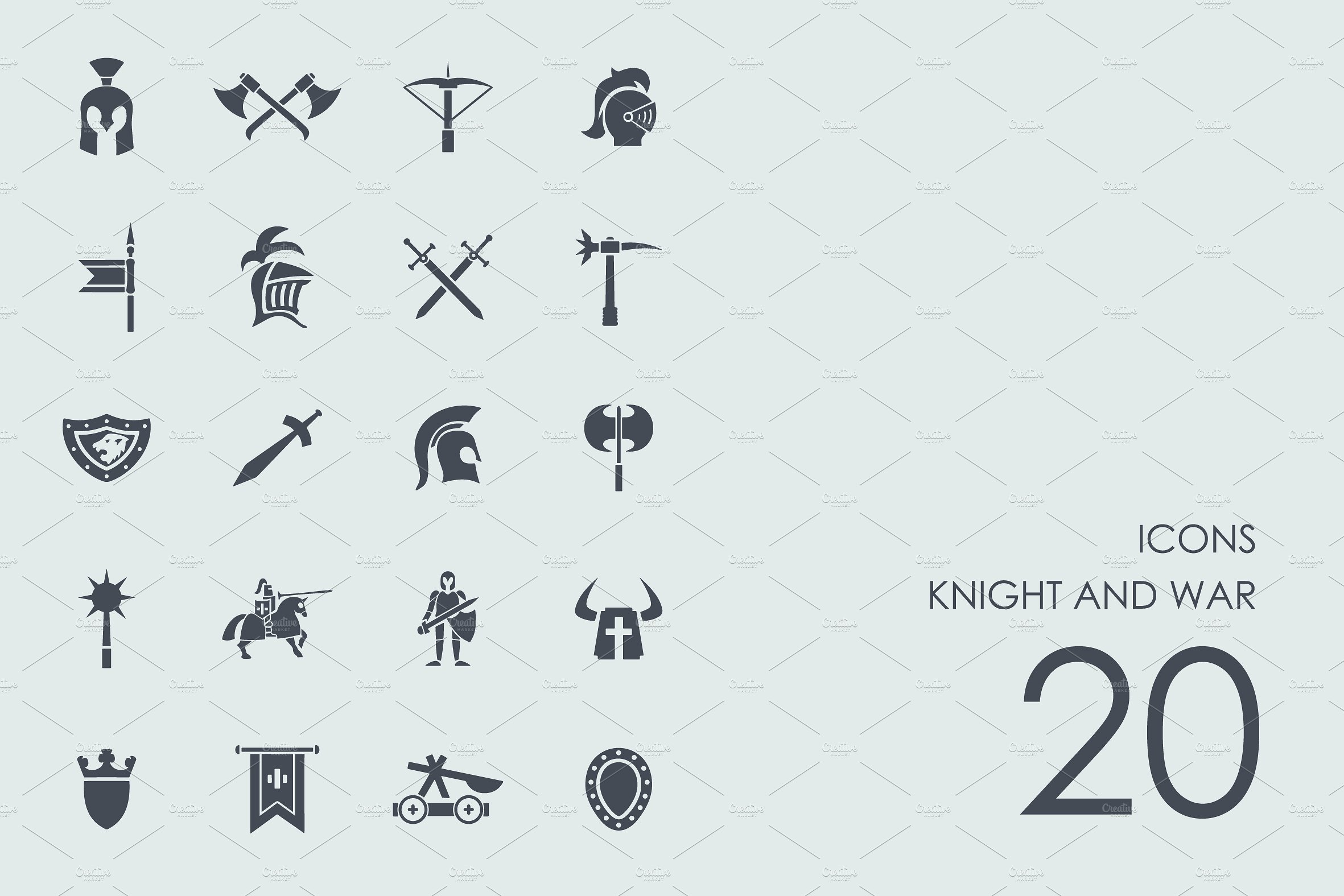 Knight and war icons