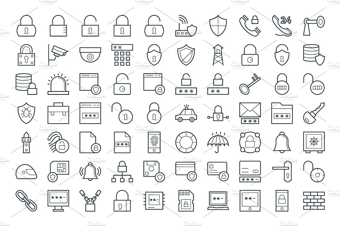 100 Security Vector Icons