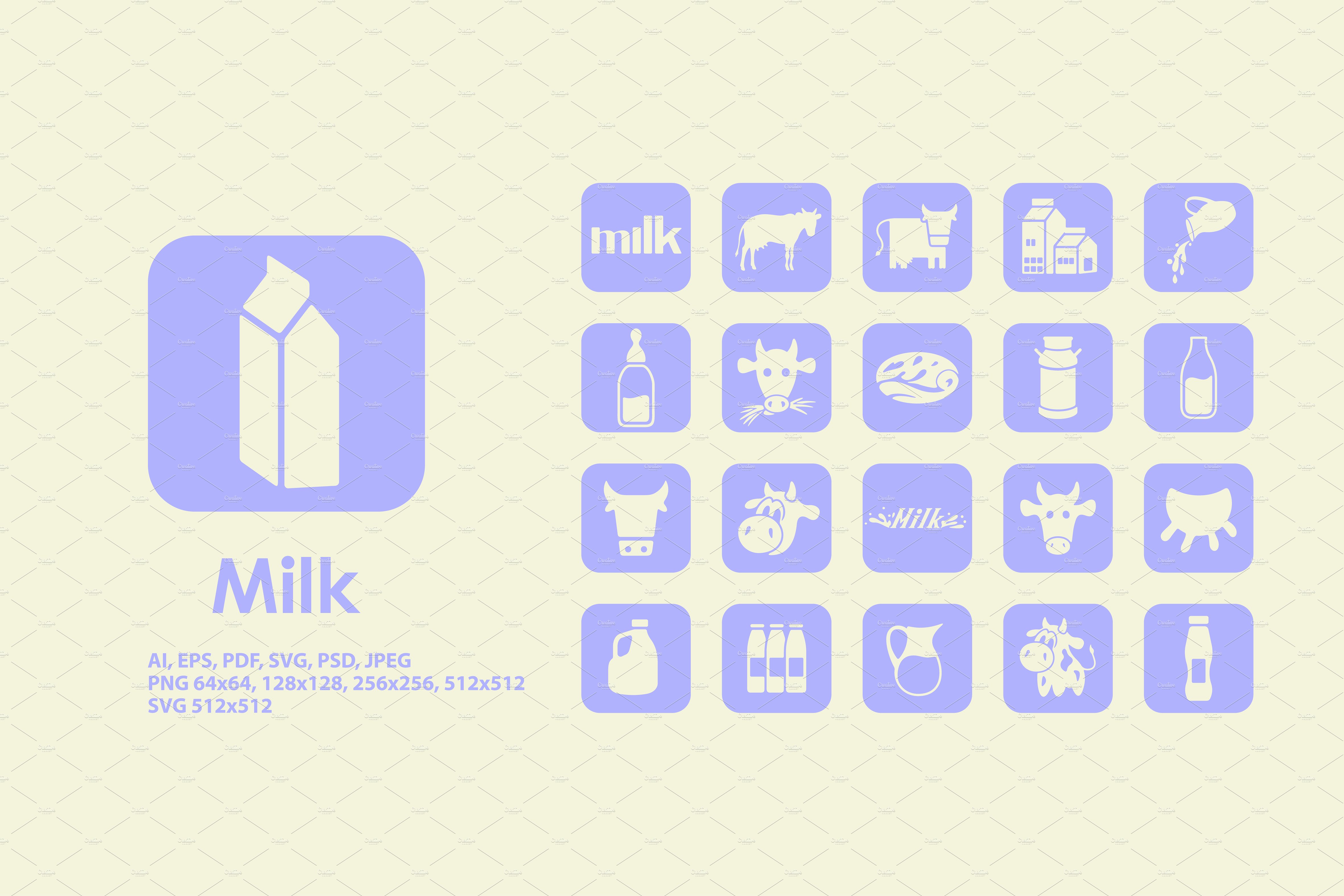 Milk icons