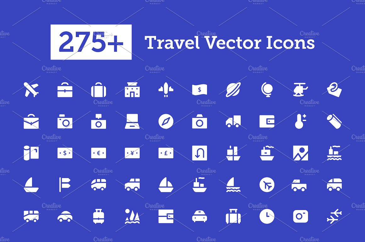 275 Travel Vector Icons