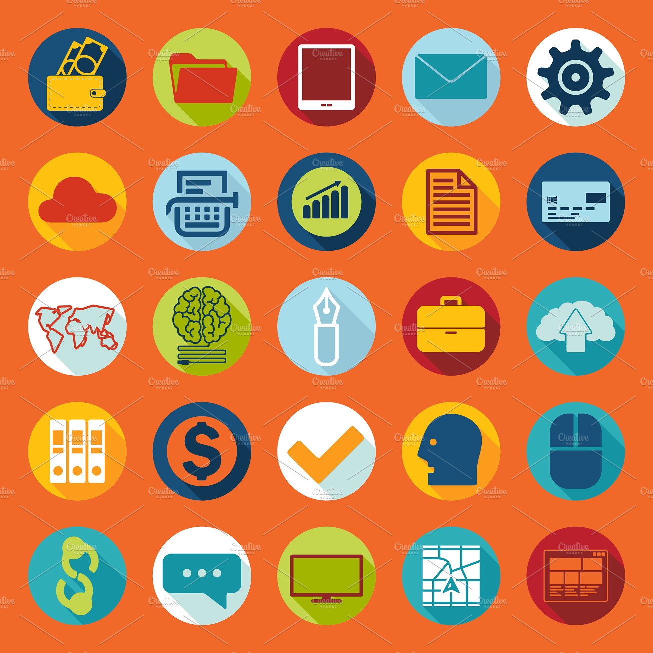 Set of business icons