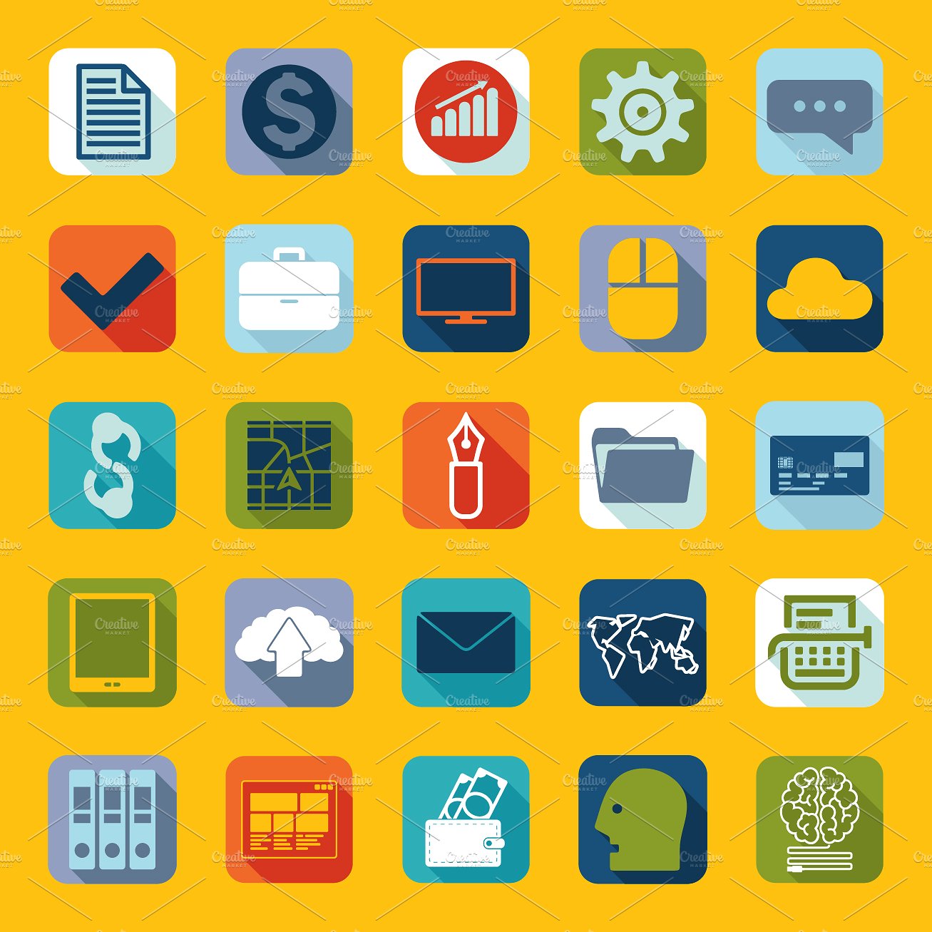 Set of business icons