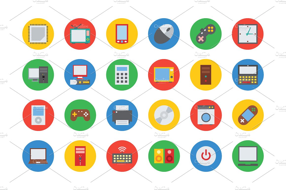 150 Electronics Vector Icons