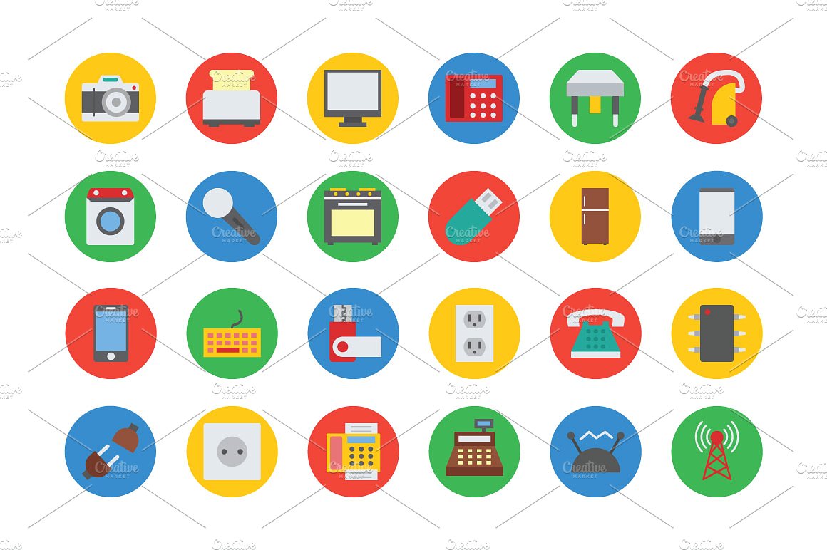 150 Electronics Vector Icons