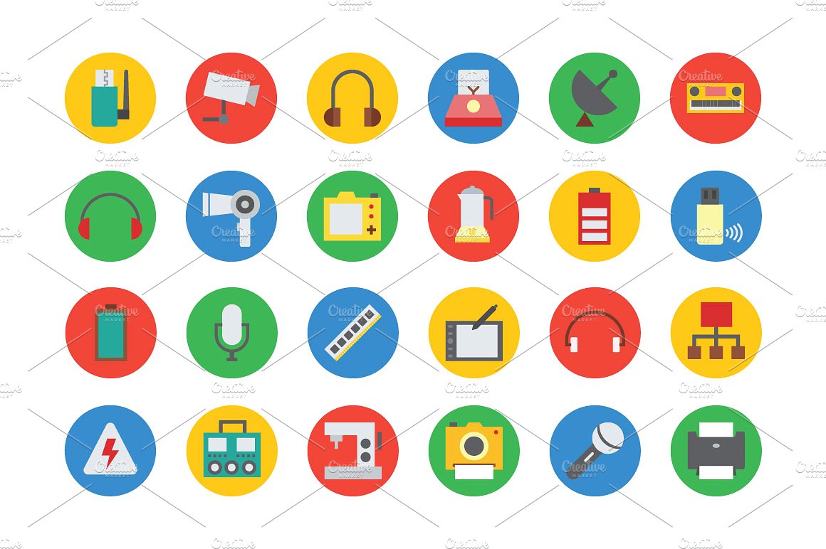 150 Electronics Vector Icons