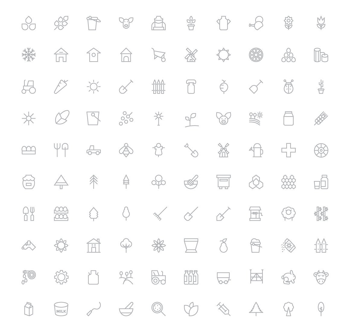 100 Agriculture Vector Icons