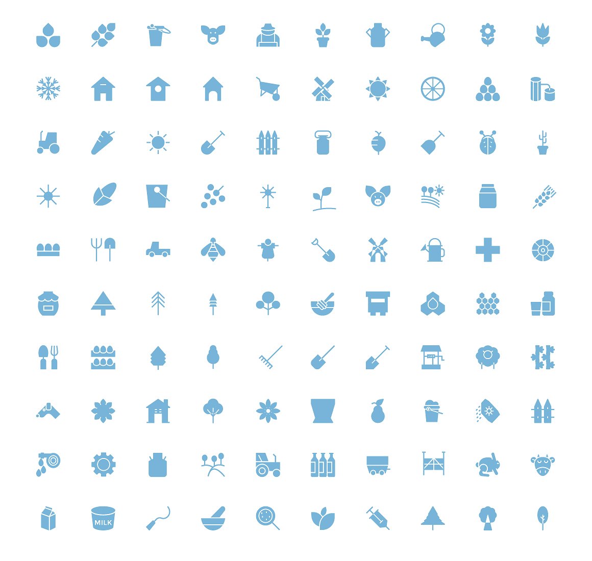 100 Agriculture Vector Icons