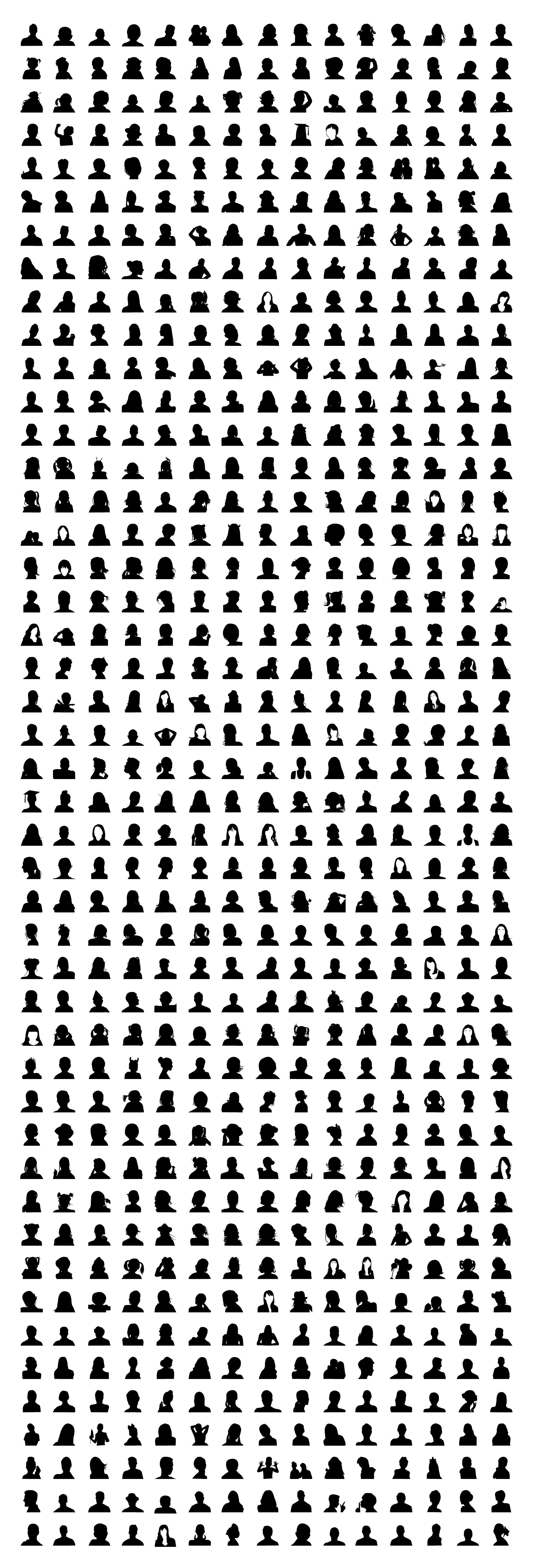 690 Face Silhouette