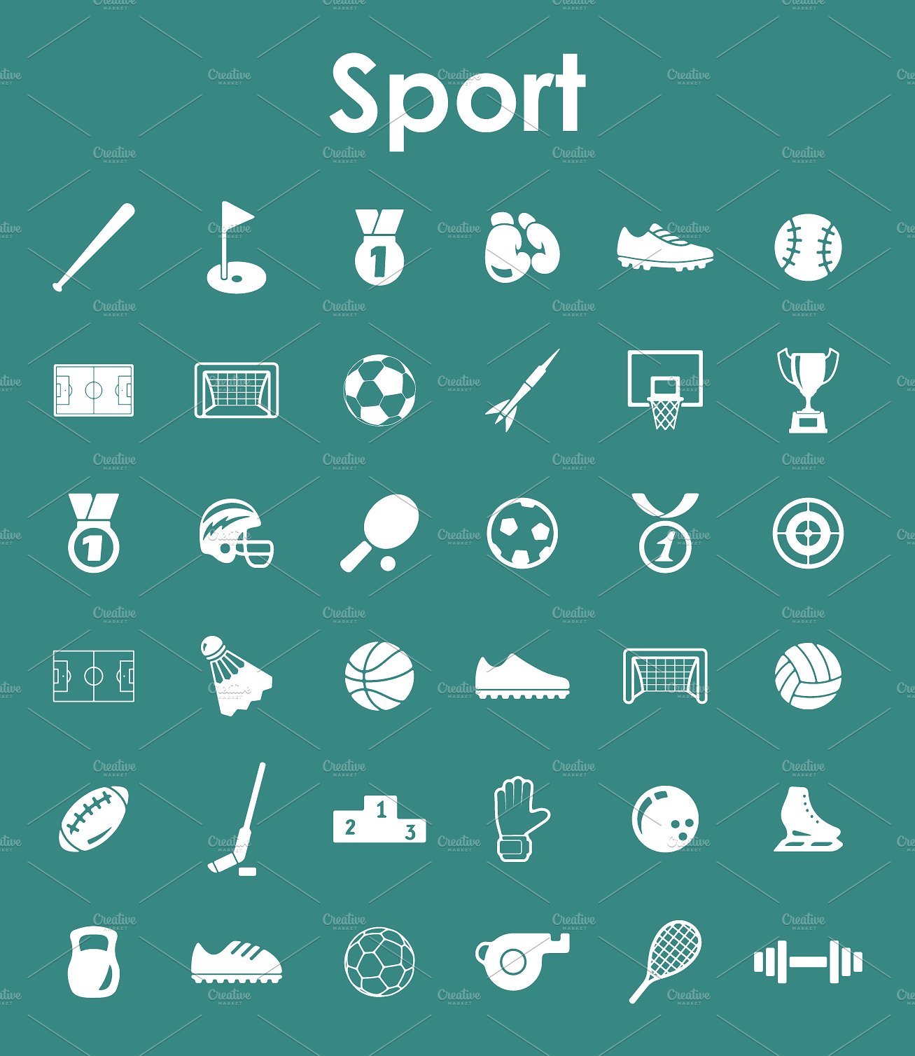 36 SPORT simple icons