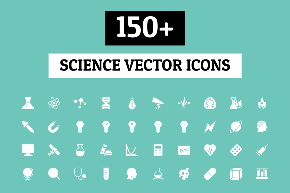 150 Science Vector Icons