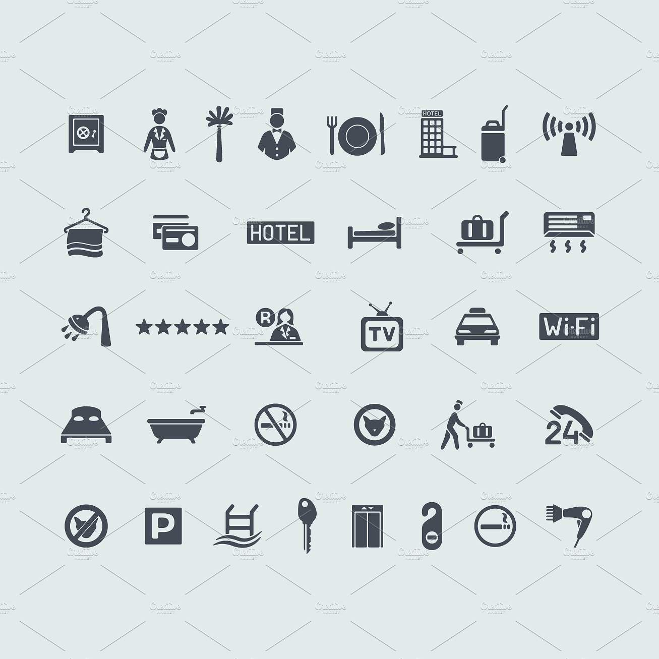 34 hotel icons