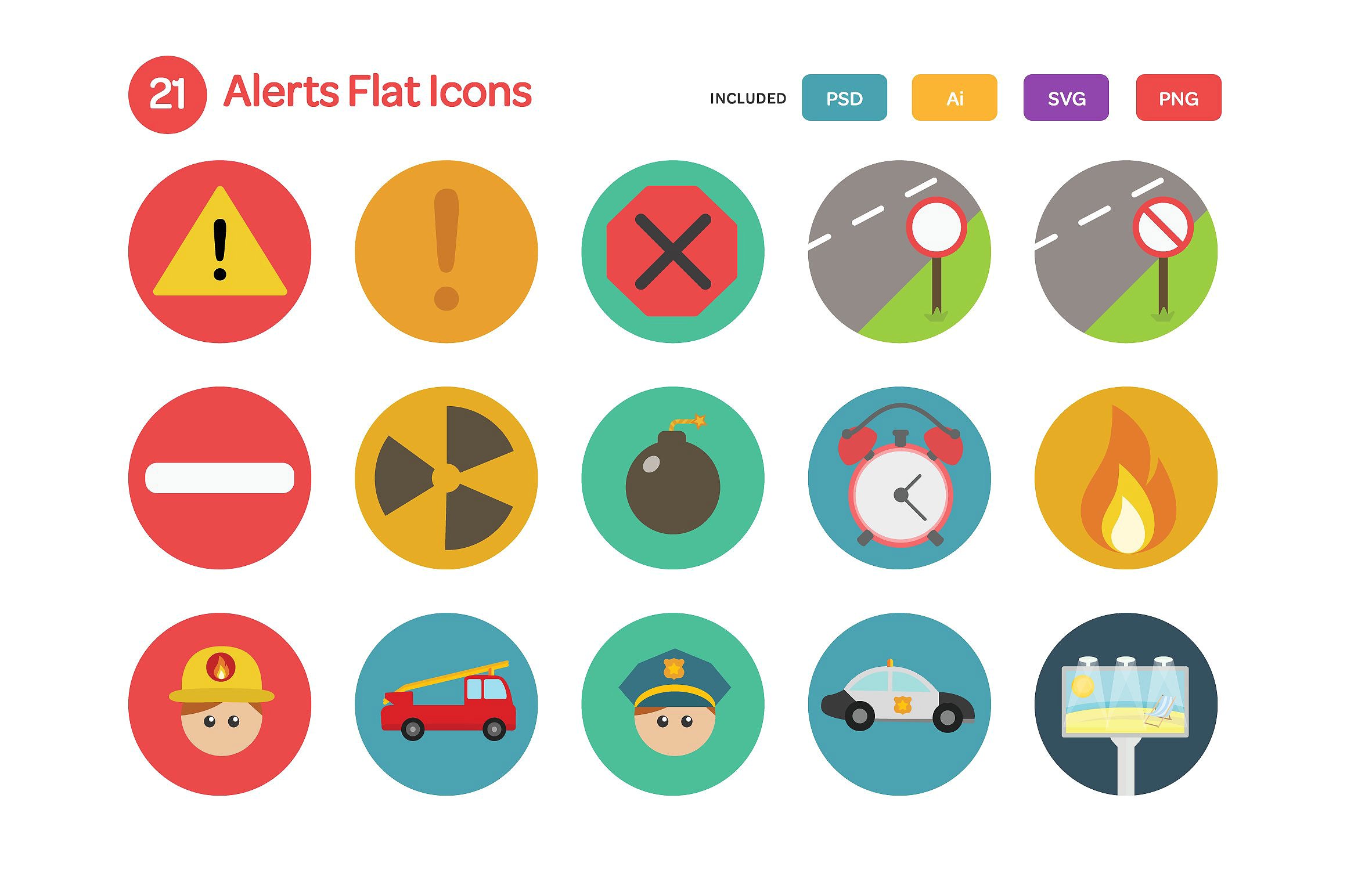 Alerts Flat Icons