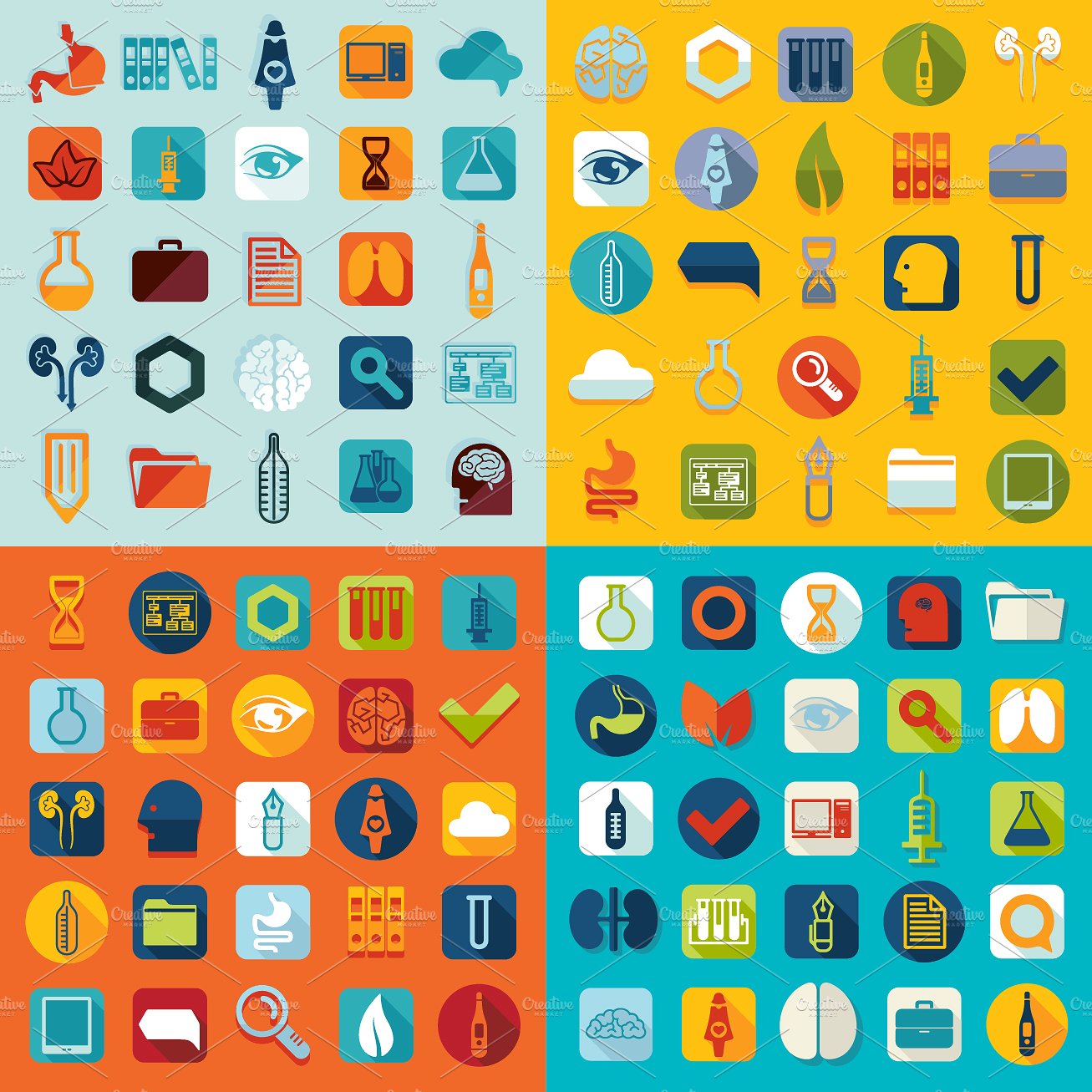 9 MEDICAL sets of icons