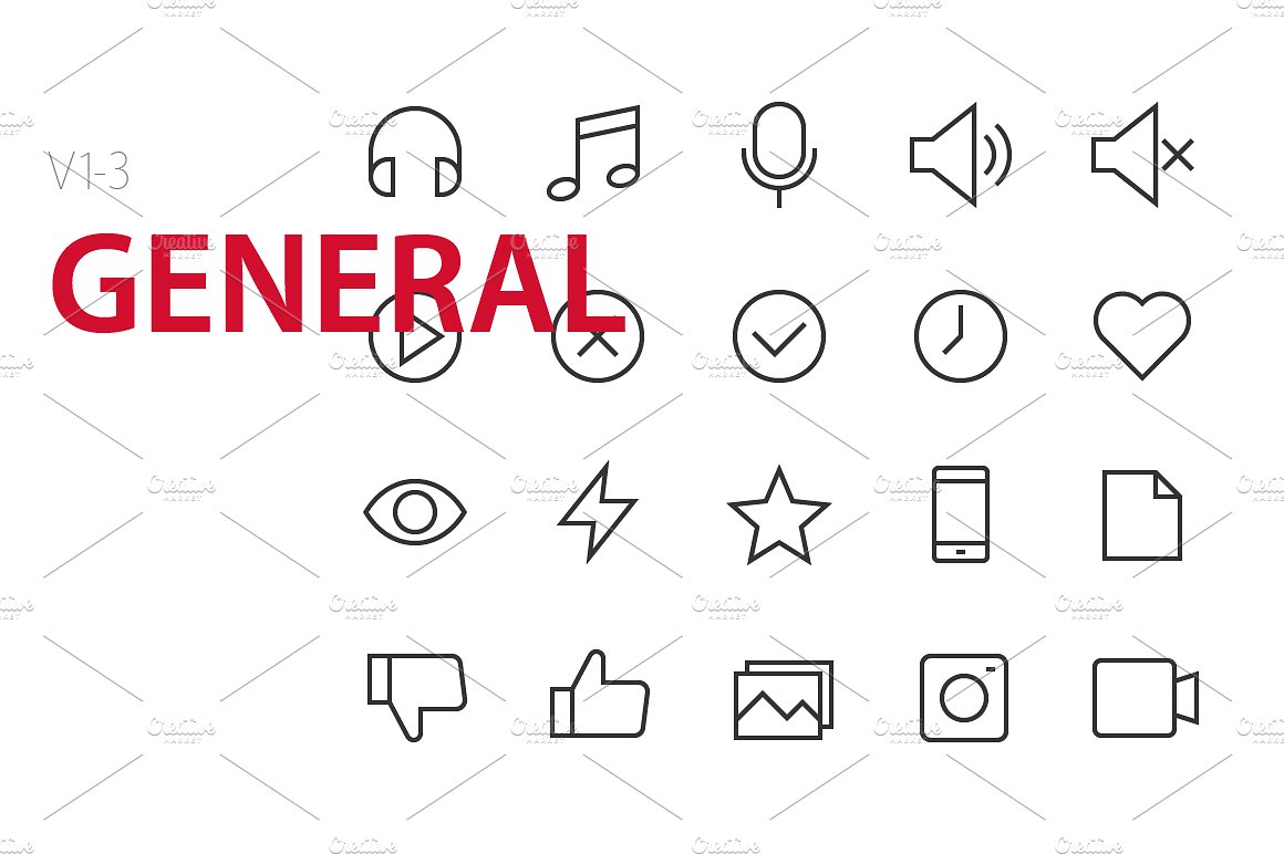 60 General UI icons