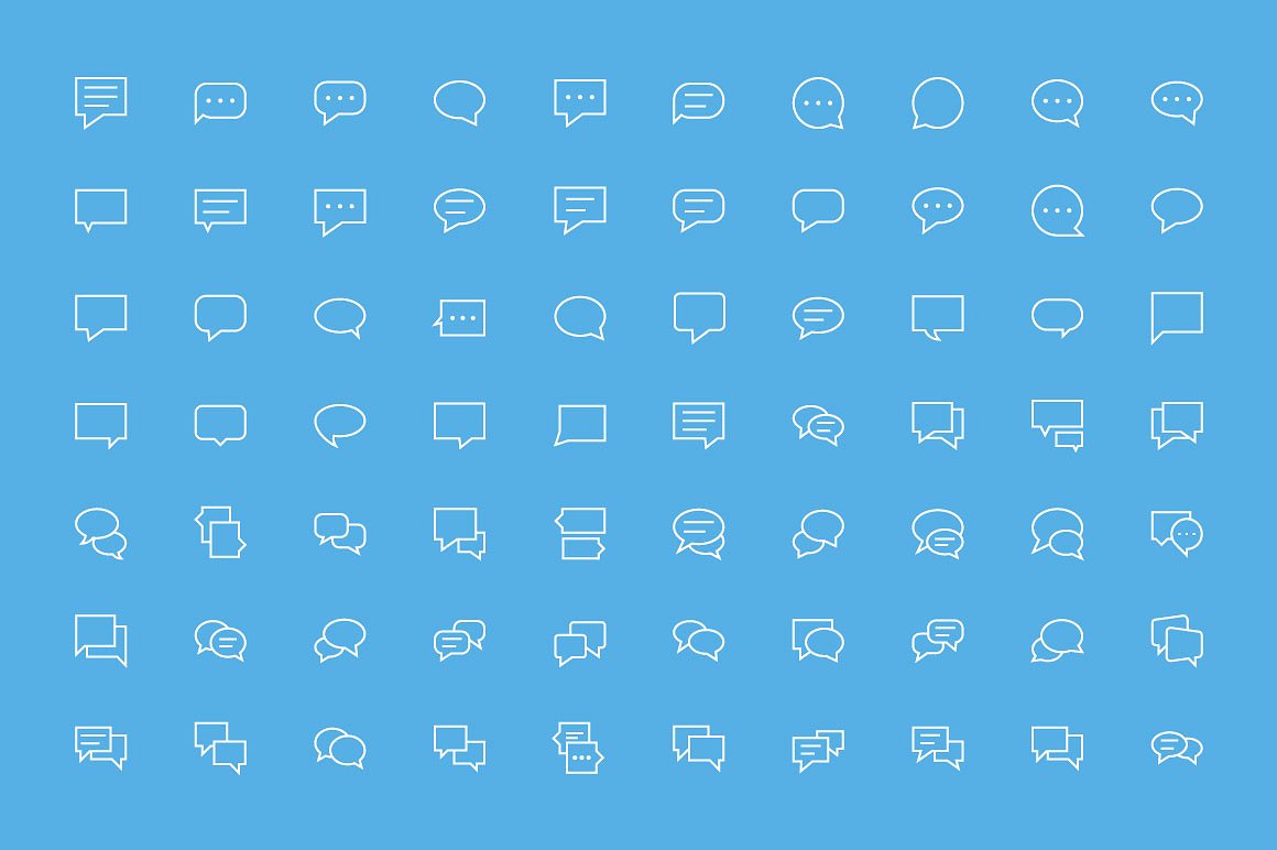 70 Chat Messages Icons