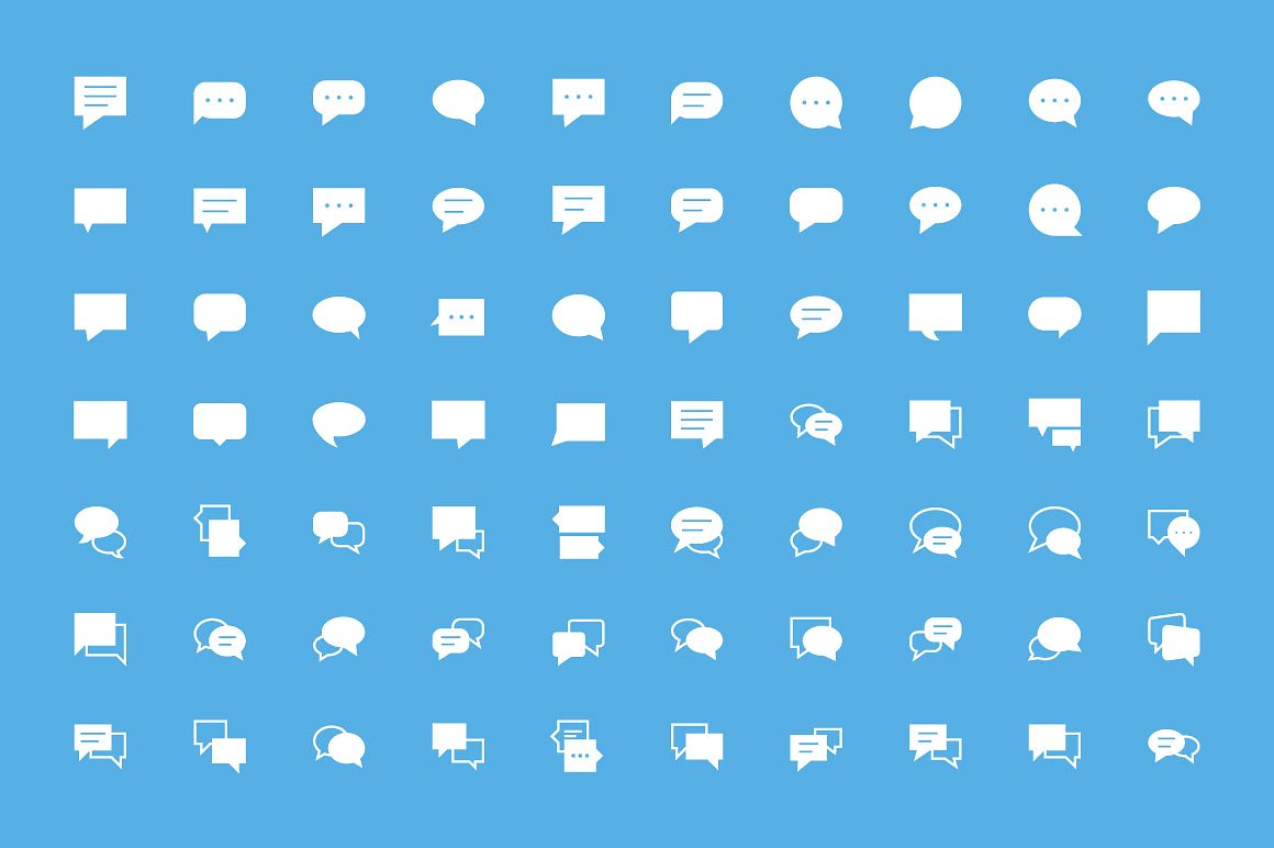 70 Chat Messages Icons