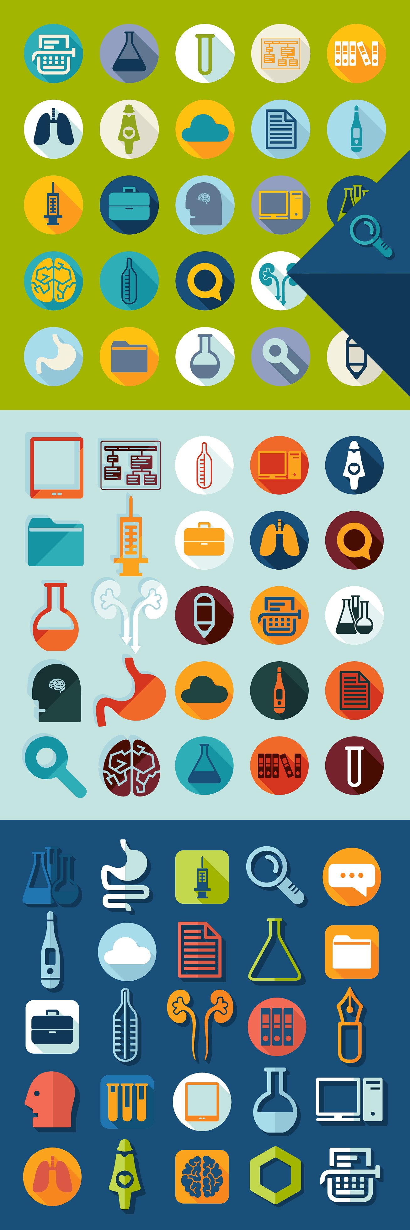 9 MEDICAL sets of icons
