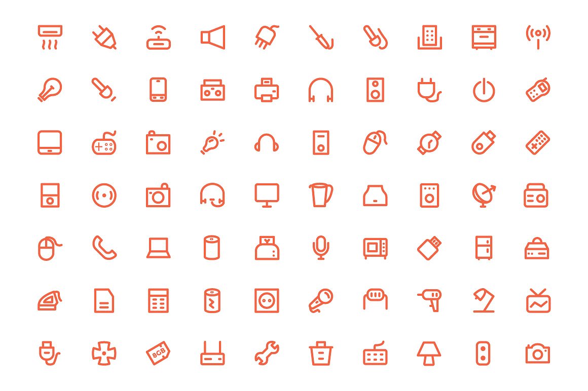 250 Electronics Icons