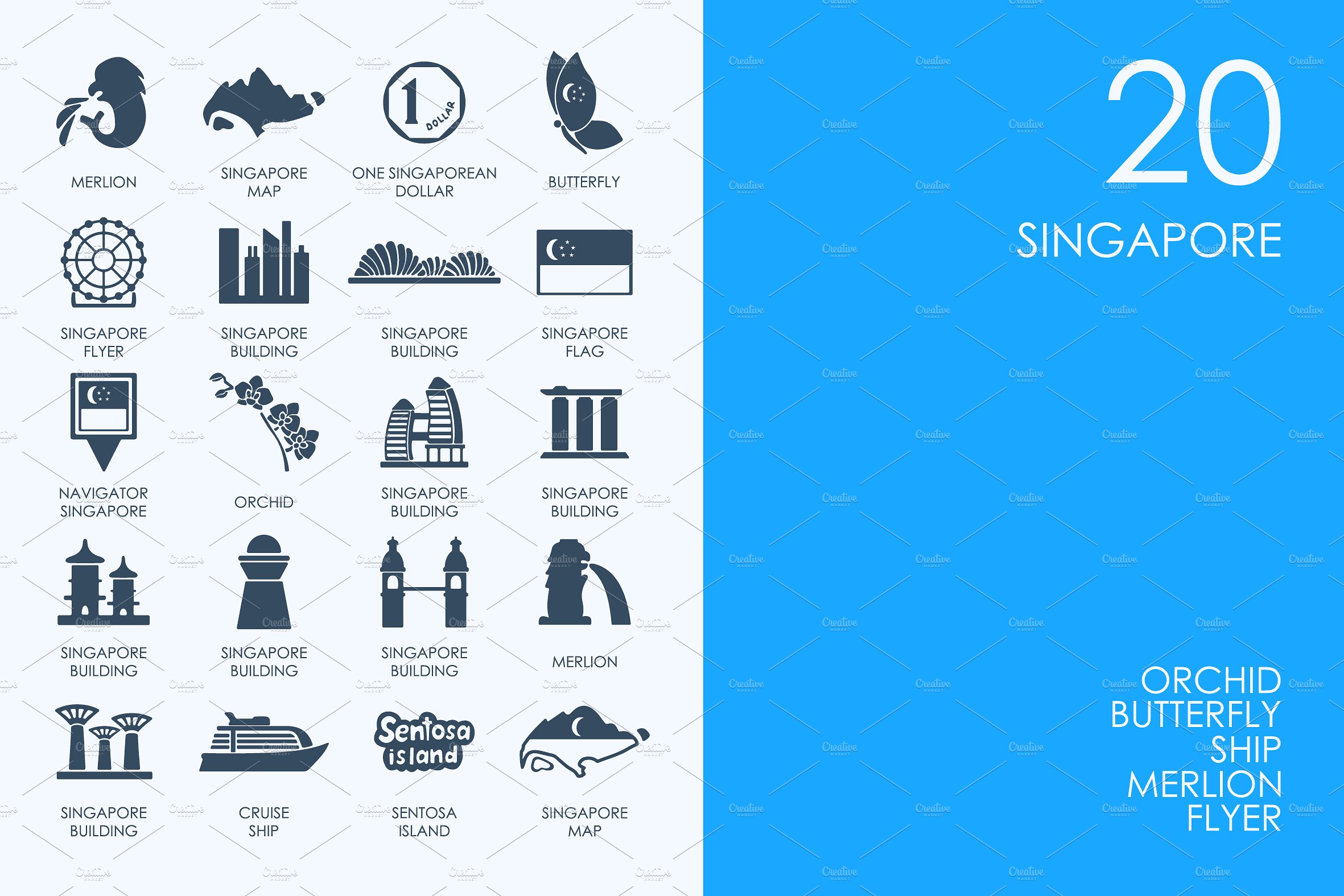 Singapore icons