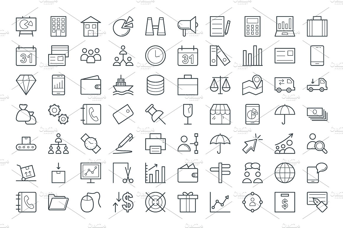 75 Trade Vector Icons