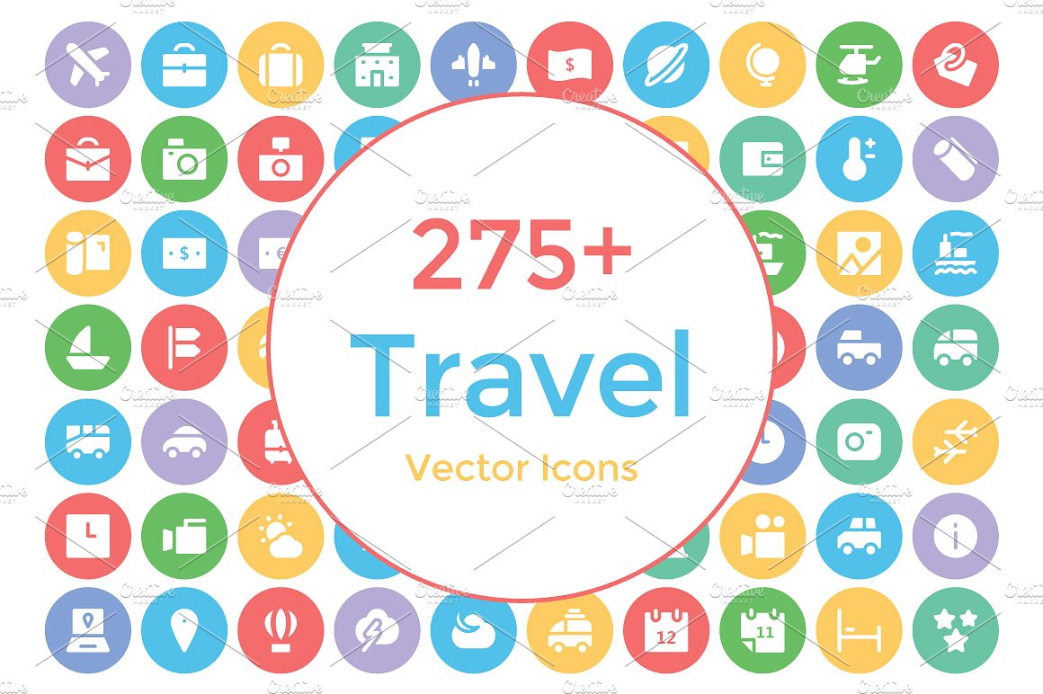 275 Travel Vector Icons