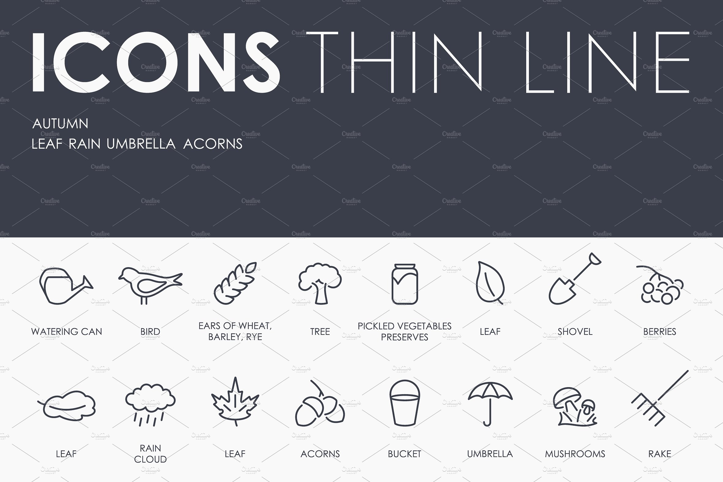 Autumn thinline icons