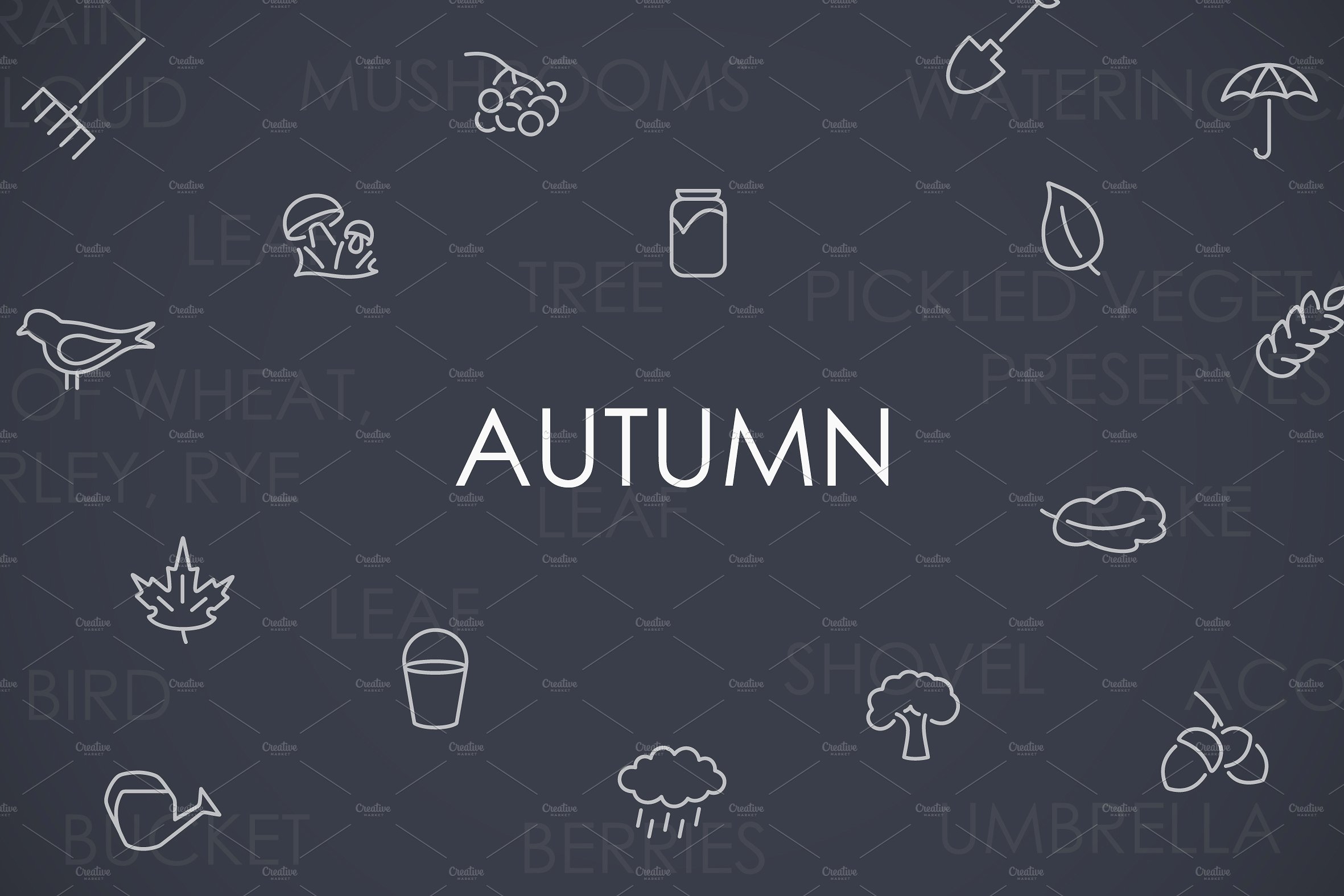 Autumn thinline icons