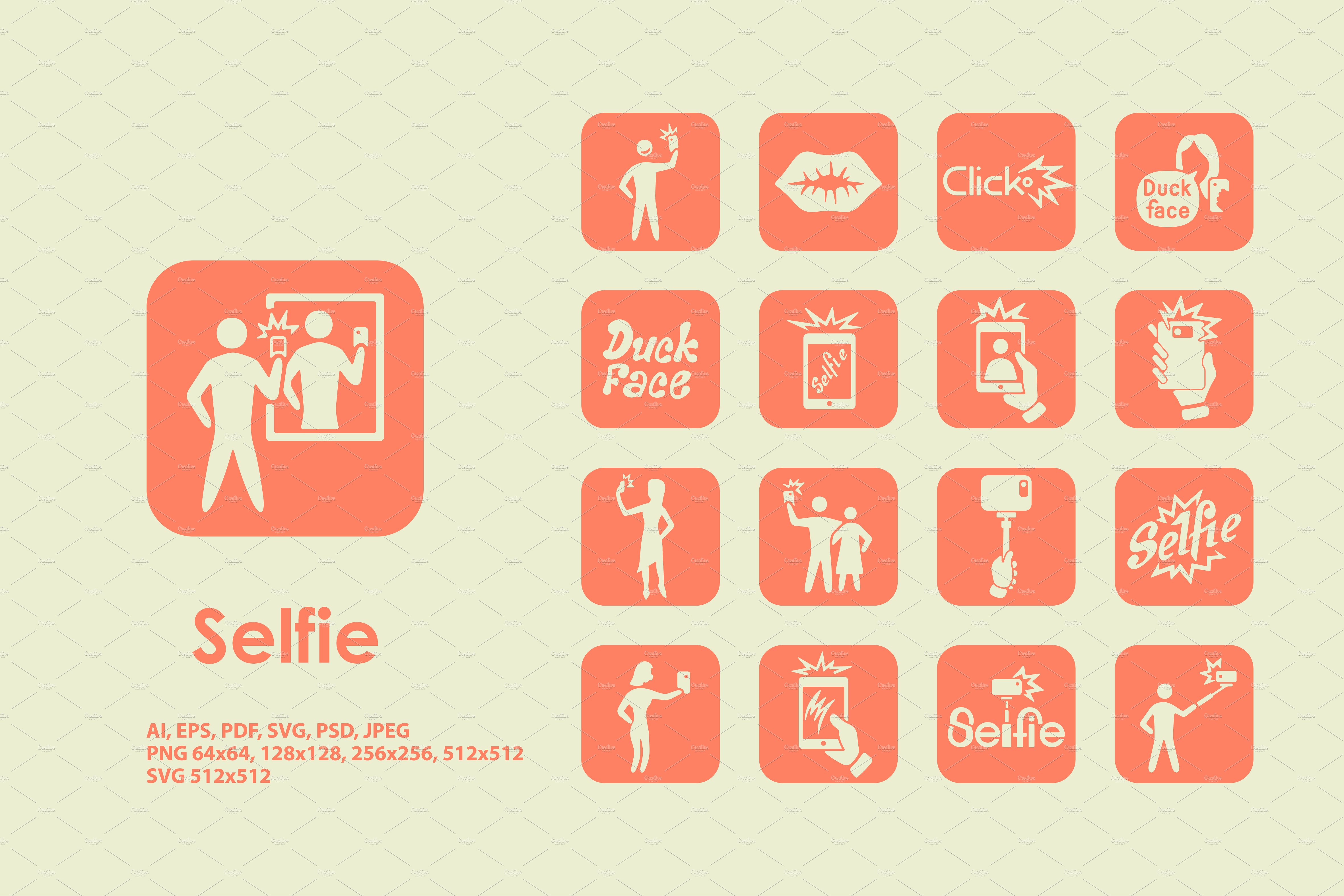 Selfie icons