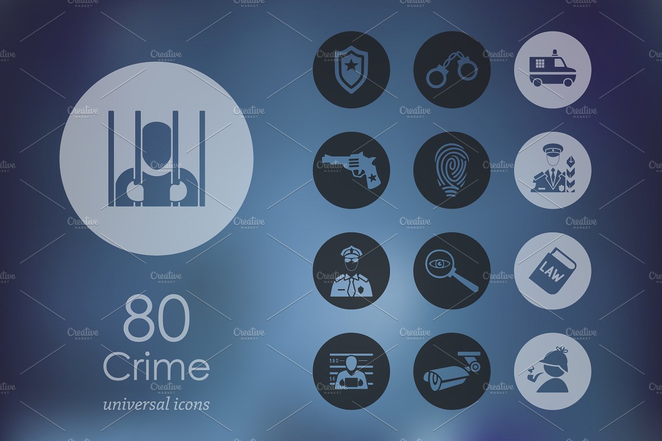 80 crime icons