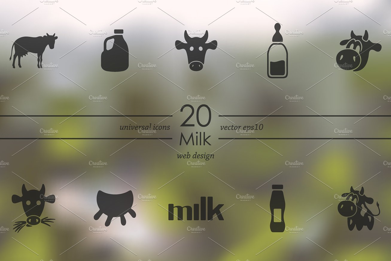 20 MILK icons