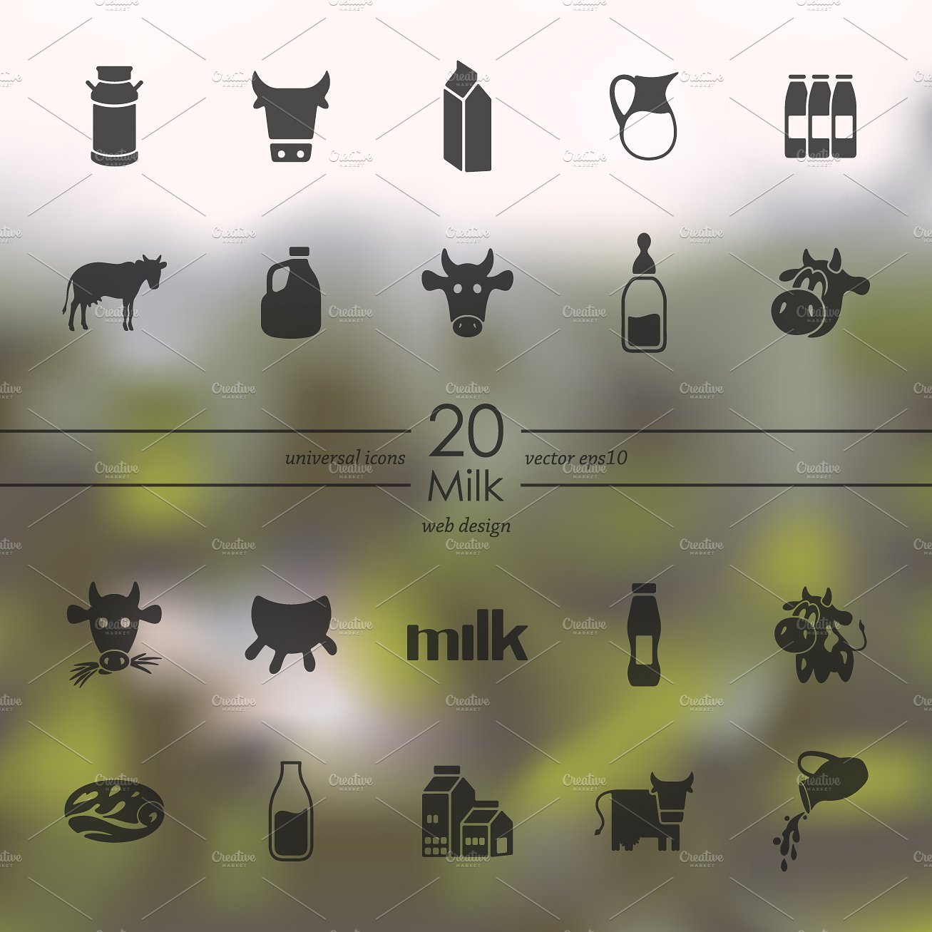 20 MILK icons