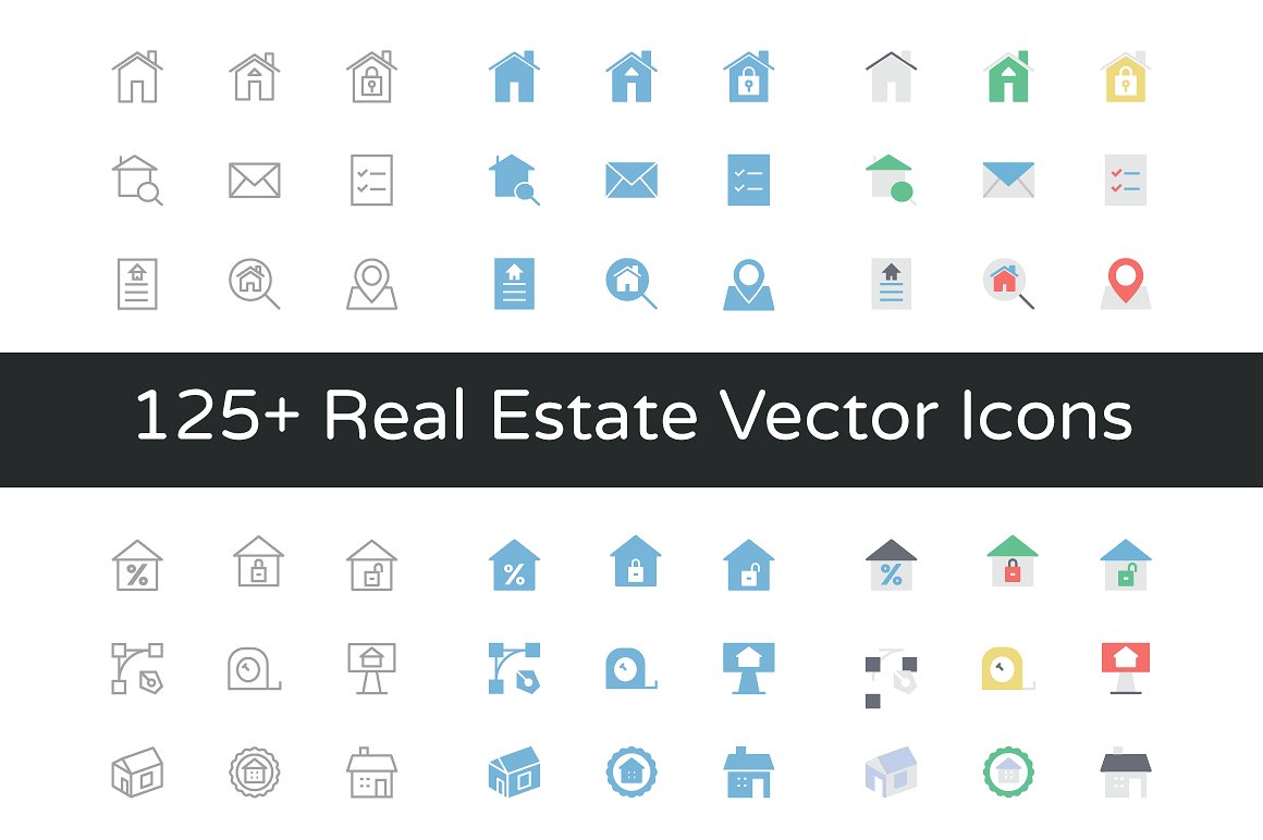 125 Real Estate Vector Icons