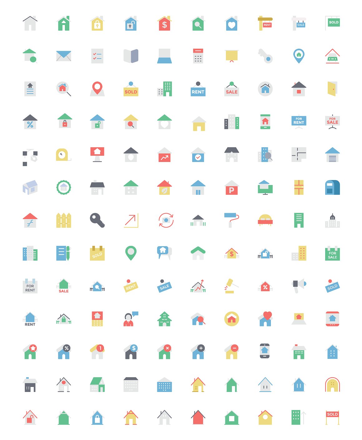 125 Real Estate Vector Icons