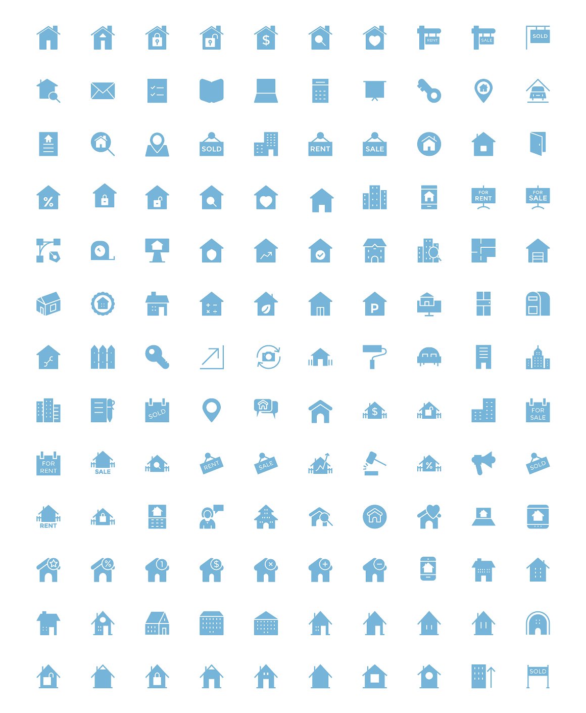 125 Real Estate Vector Icons